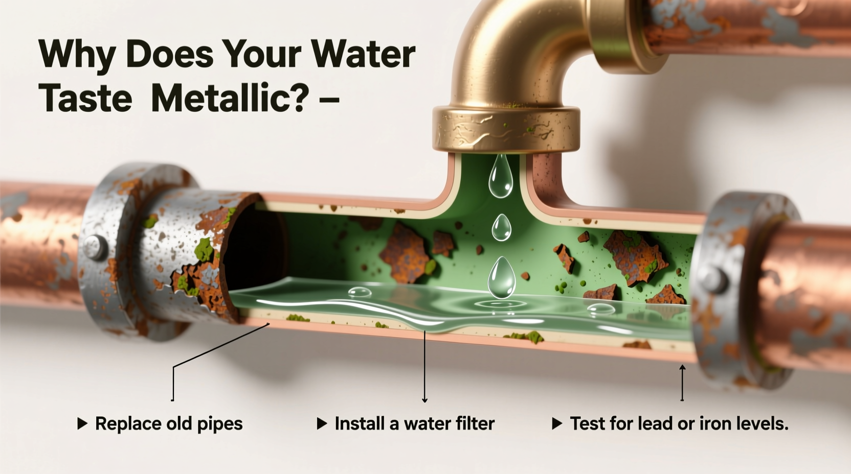 why does my water taste metallic possible plumbing issues and fixes