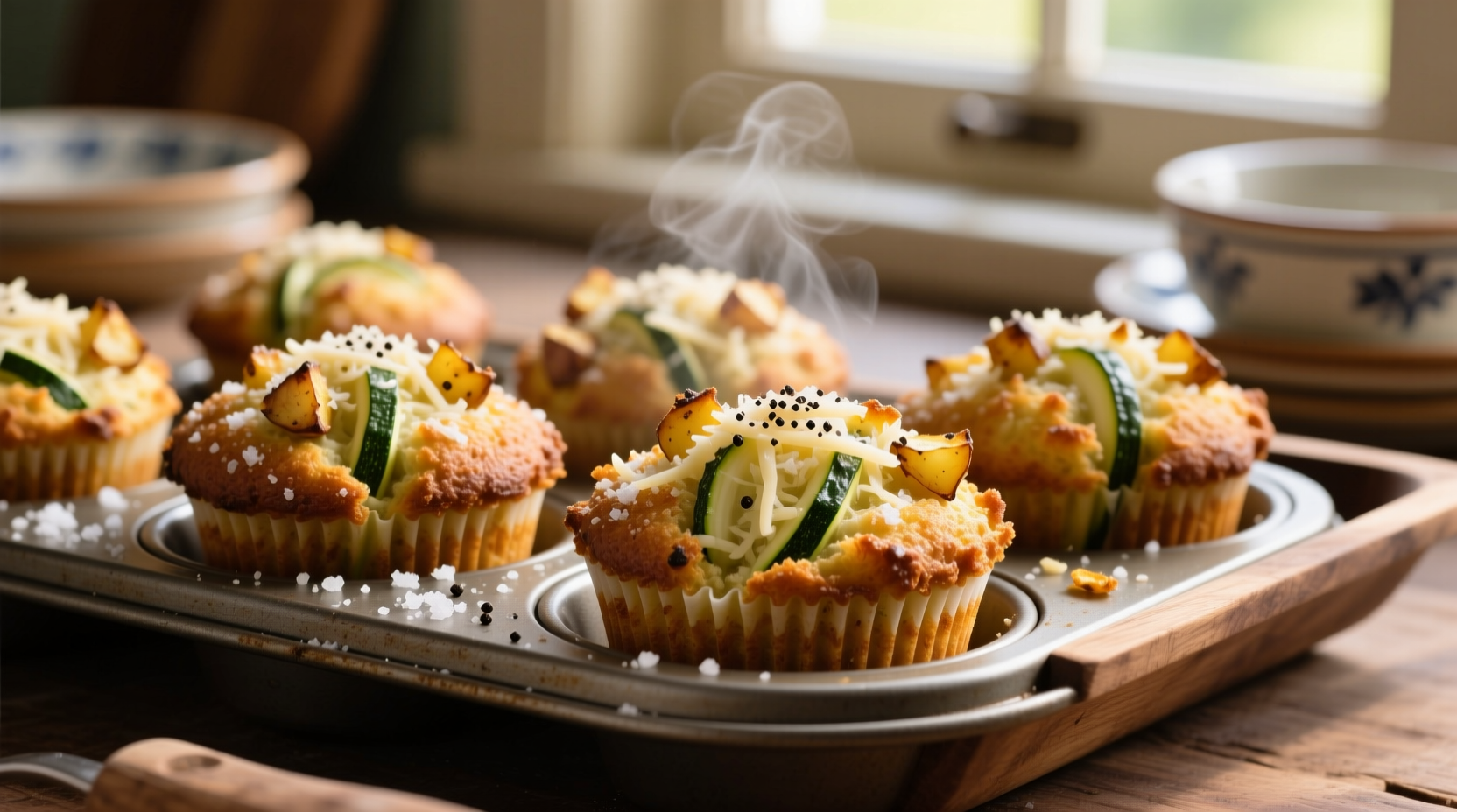 Crispy Parmesan Zucchini Potato Muffins Recipe Guide