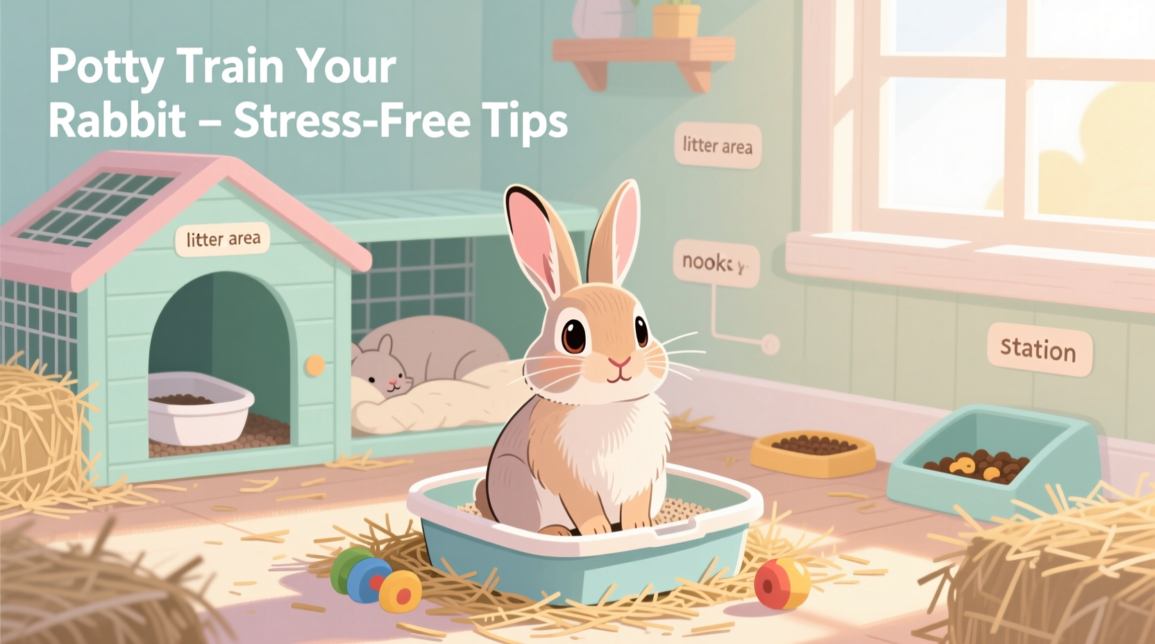 how to potty train a rabbit without stressing yourself or your pet
