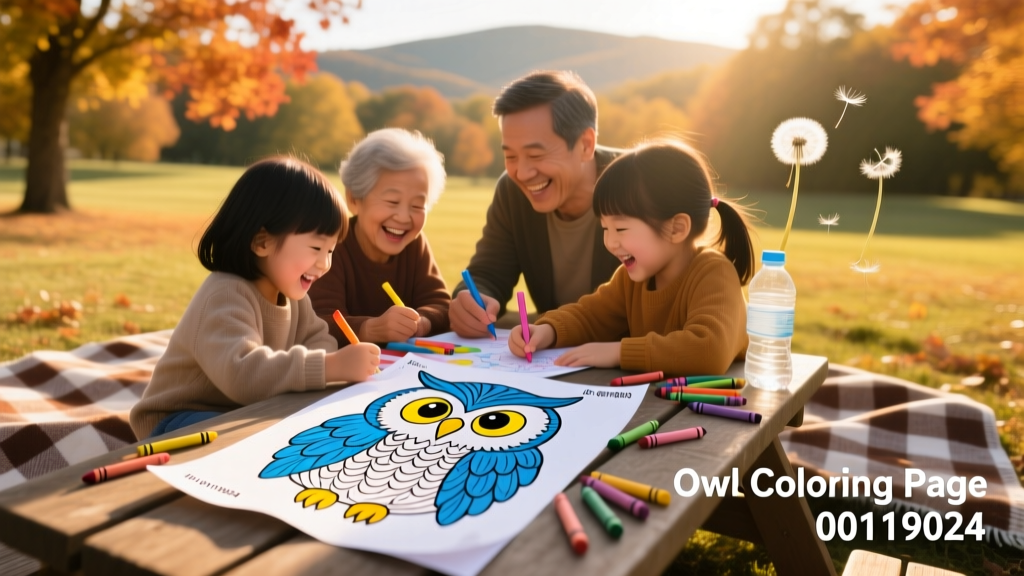 Owl Coloring Pages: Evidence-Based Benefits for Child Development, Parent-Child Connection, and Family Well-Being