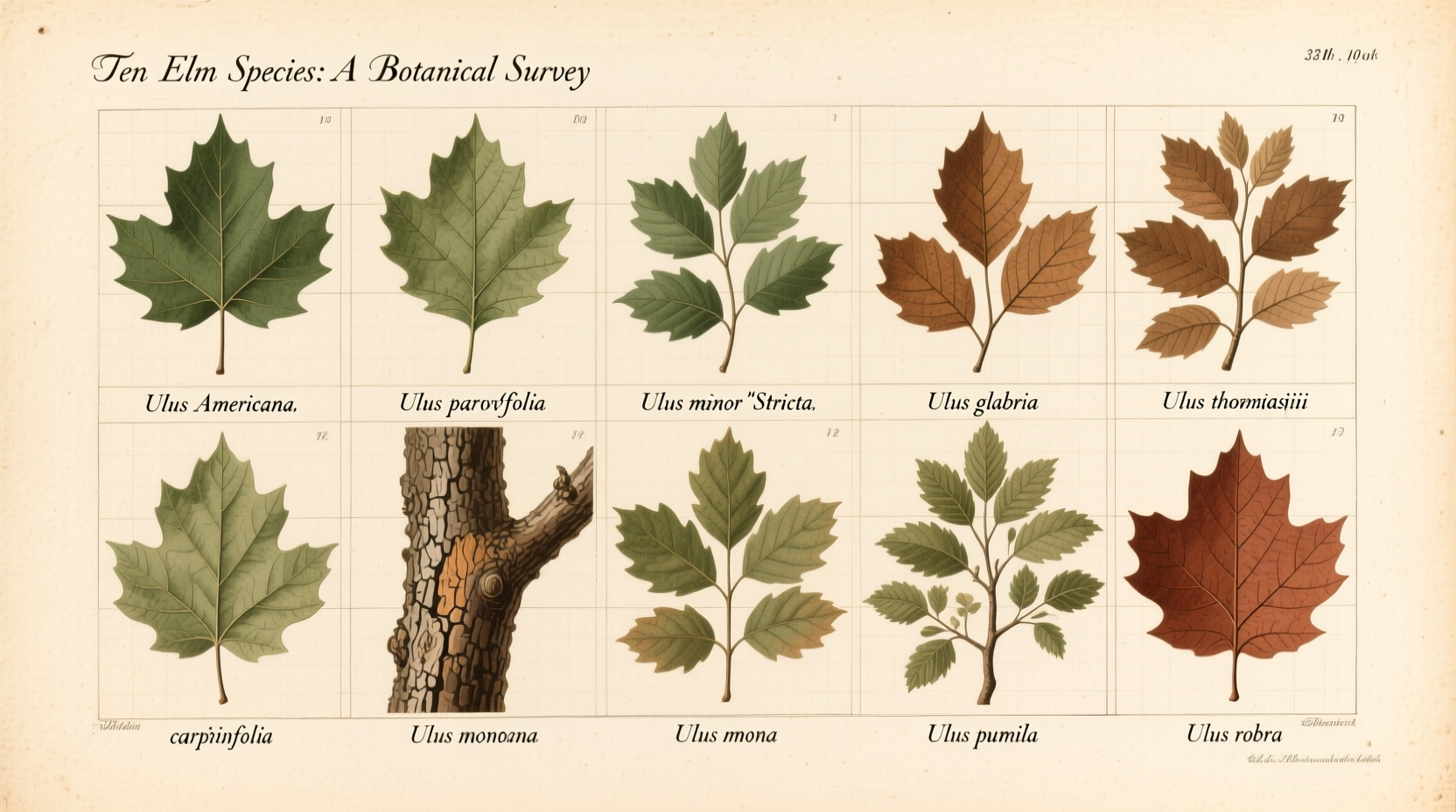 ten species of elm trees