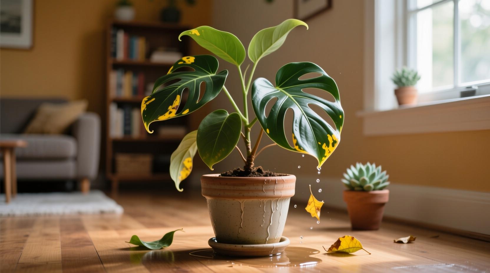 why is my houseplant dropping leaves after moving it across the room