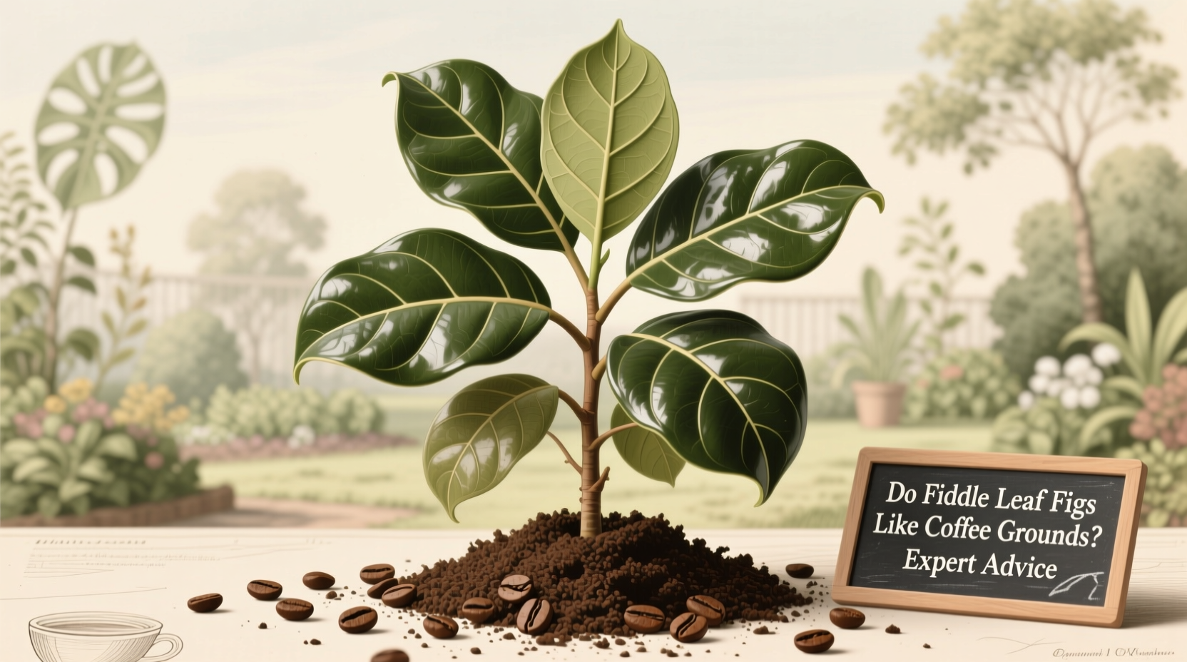 Coffee Grounds for Fiddle Leaf Figs? | TheHomeSprouts