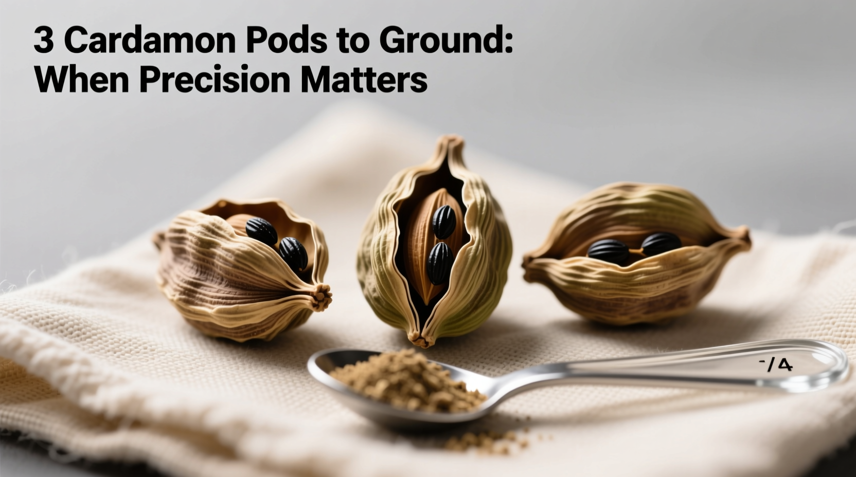 3 cardamom pods to ground when precision matters