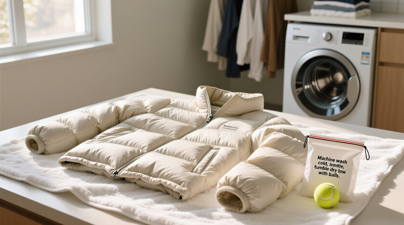 how to wash a down jacket at home