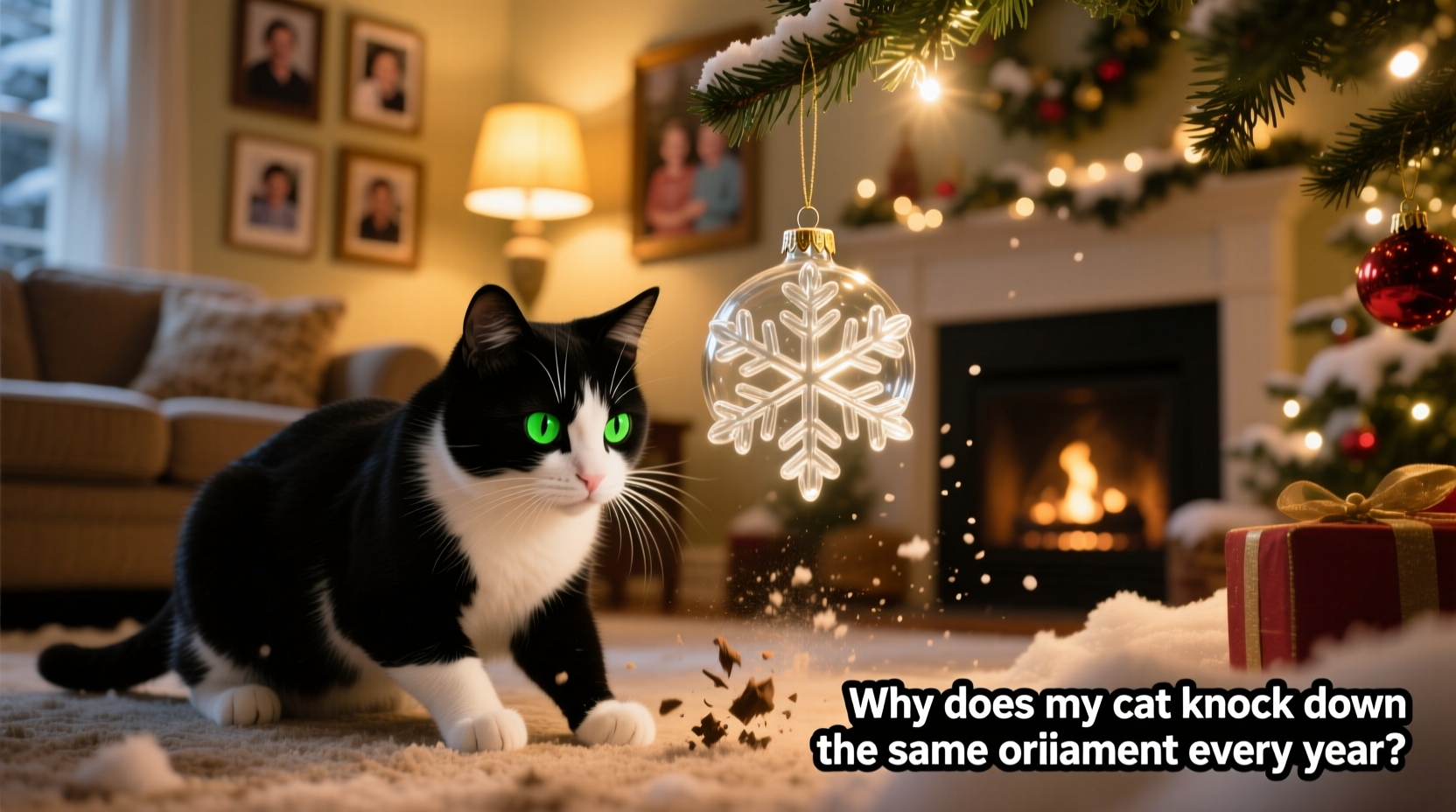 why does my cat knock down the same ornament every year