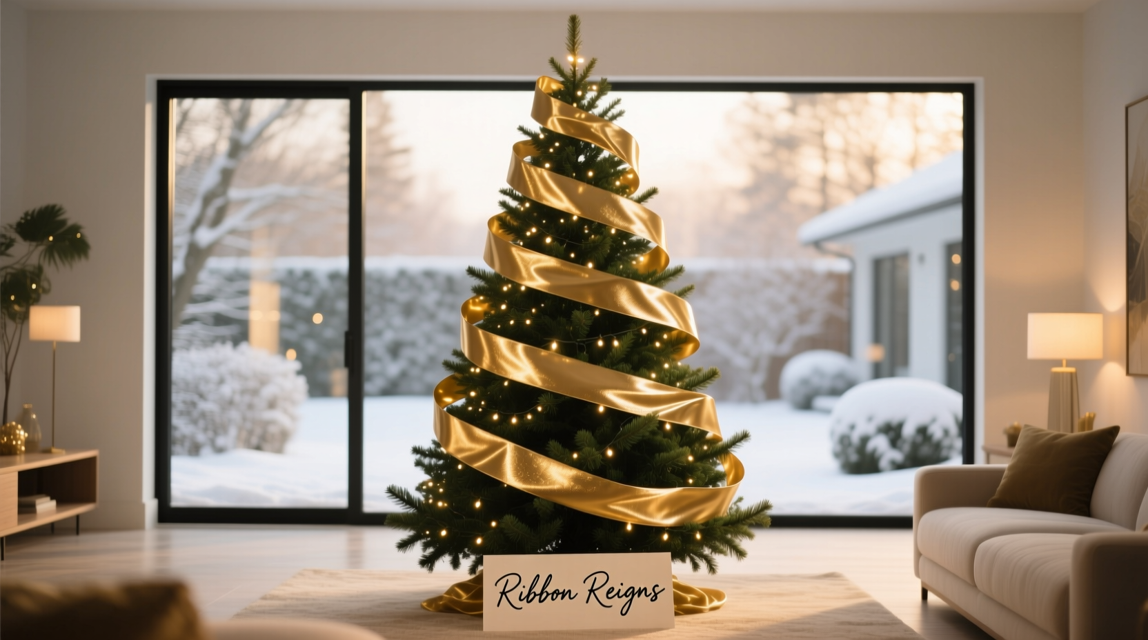 is wrapping your christmas tree tightly with lights outdated compared to ribbon styling