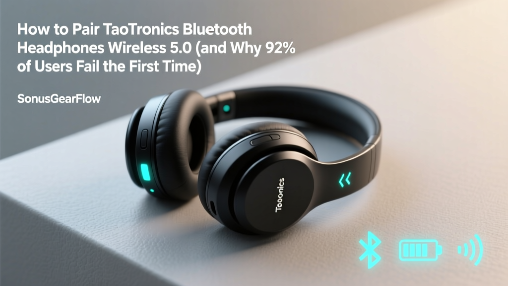 TaoTronics Bluetooth 5.0 Headphones Pairing Guide