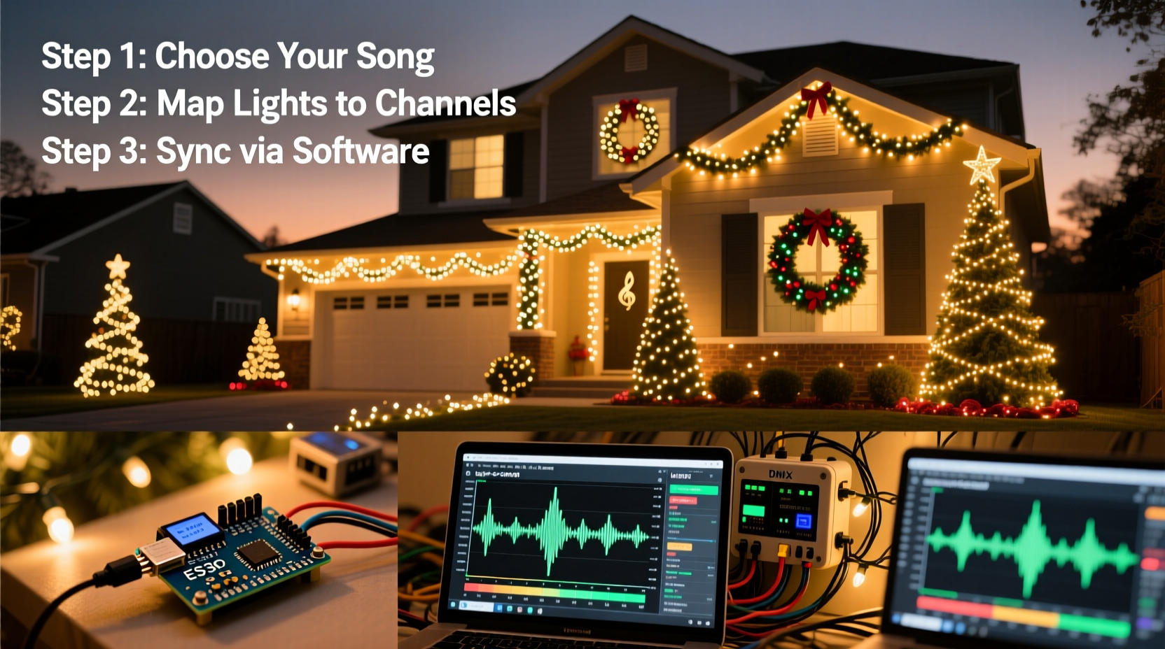 how to build a christmas light display synchronized to music