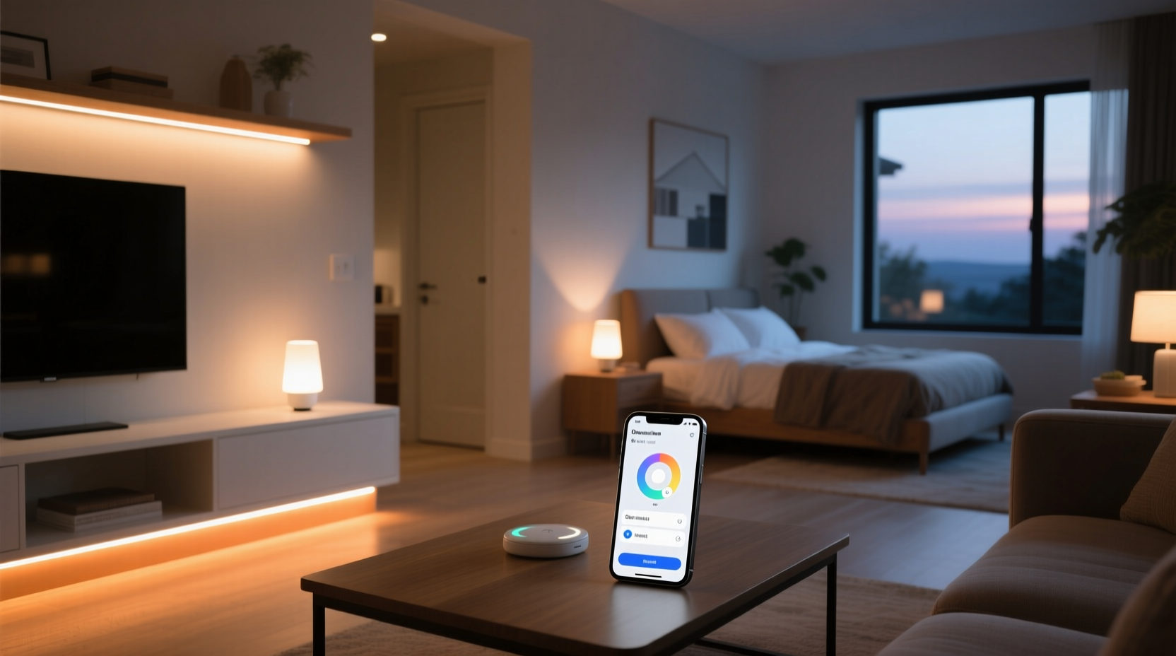 how to use app controlled lights to simulate presence during vacation
