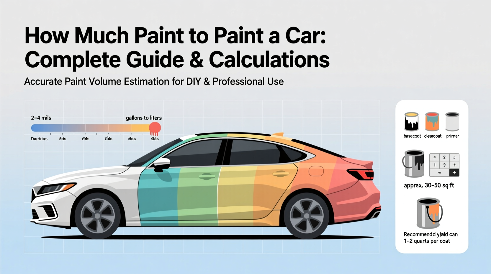 how much paint to paint a car