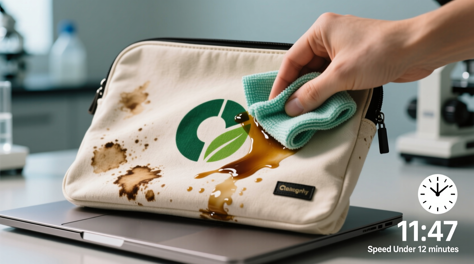 how to clean a canvas laptop sleeve safely