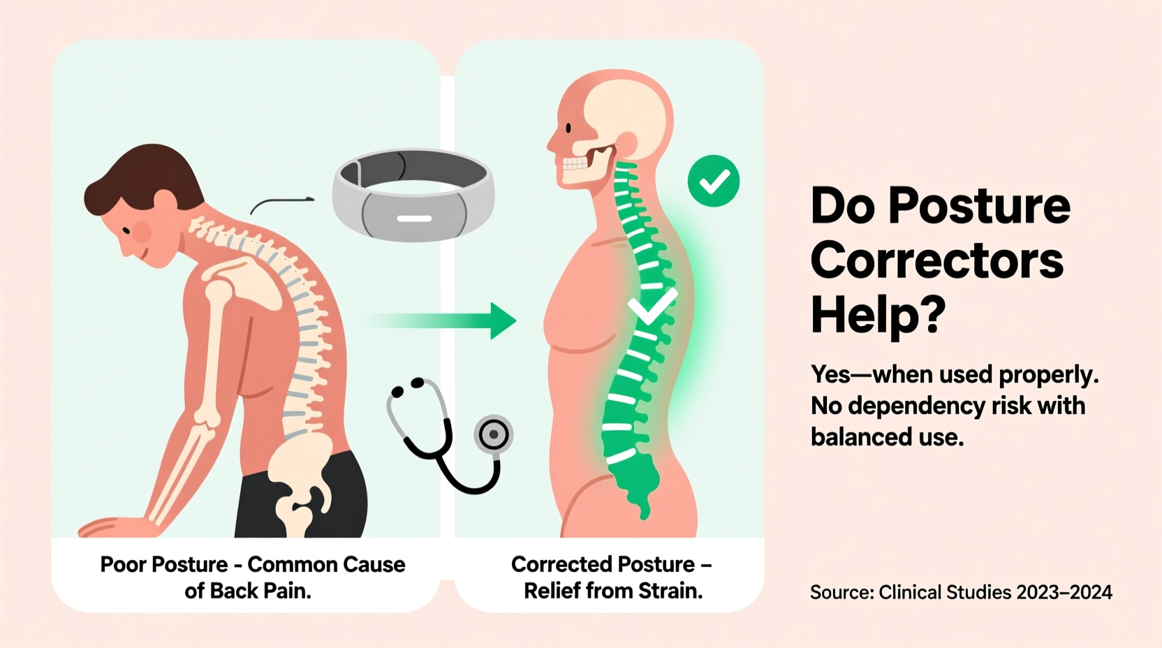 do posture correctors actually help with back pain or create dependency