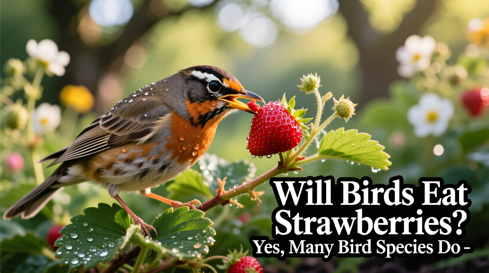 will birds eat strawberries