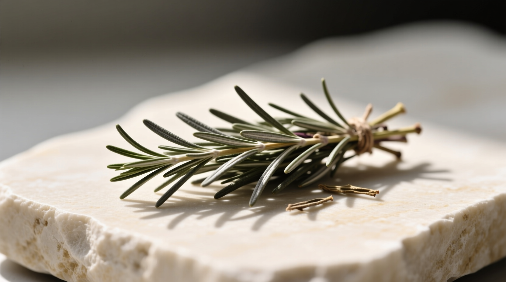 Side-by-side comparison of fresh vibrant green rosemary sprigs and dried-out brown rosemary showing visible texture differences