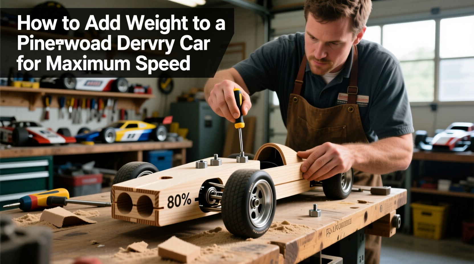 how to add weight to pinewood derby car