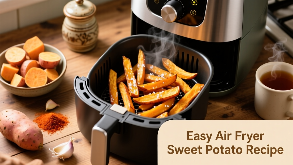 Easy Air Fryer Sweet Potato Recipe (Crispy & Tender!)