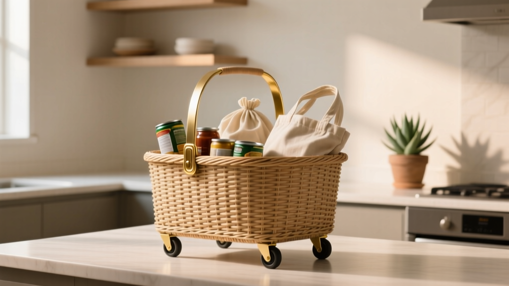 Buy Wicker Shopping Baskets on Wheels Online