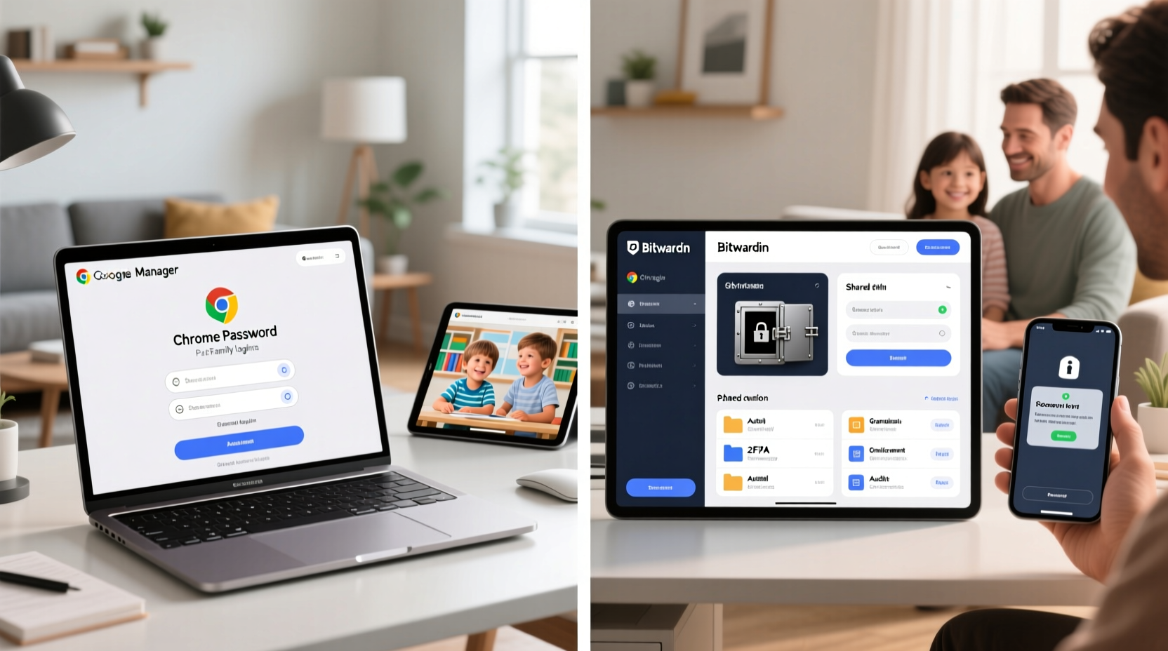Chrome vs Bitwarden for Families