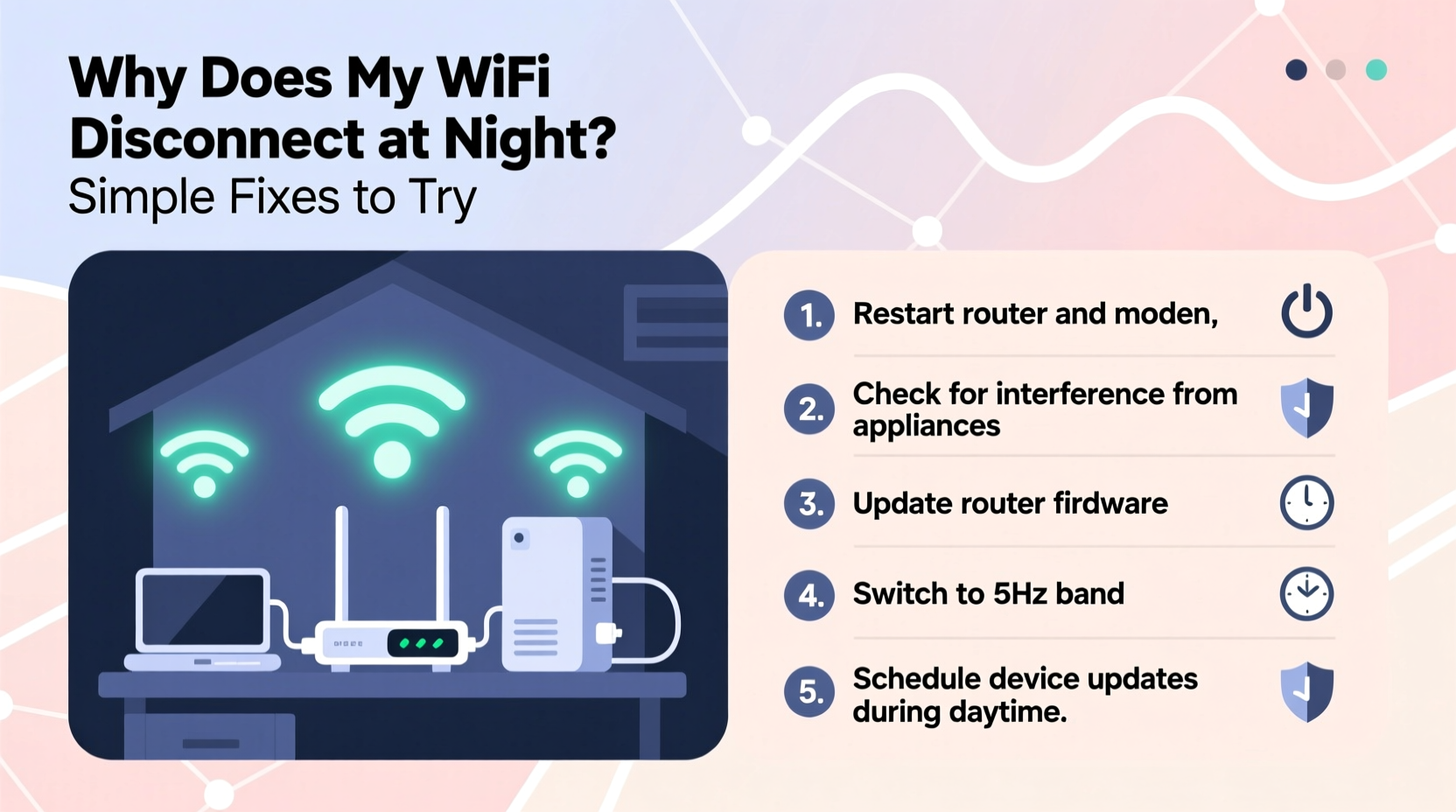 why does my wifi disconnect at night simple fixes to try