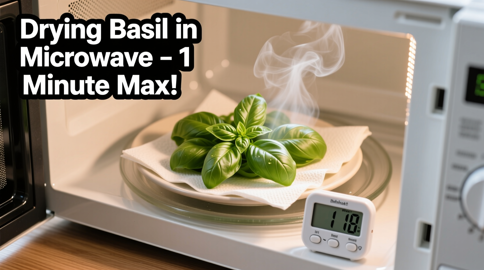 Dry Basil in 2 Minutes | TheHomeSprouts