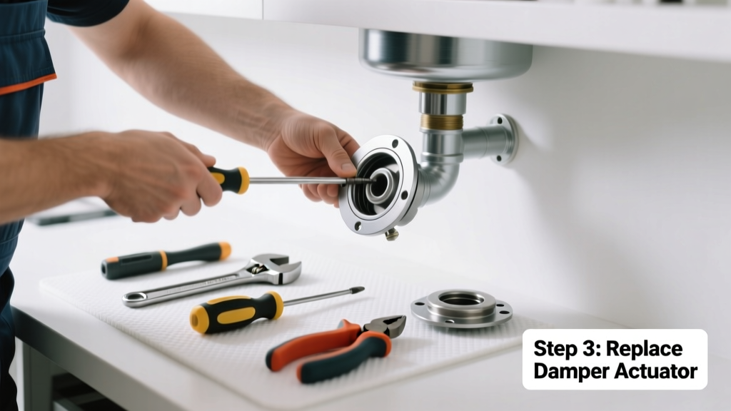 How to Replace a Stuck Duct Damper's Faulty Part