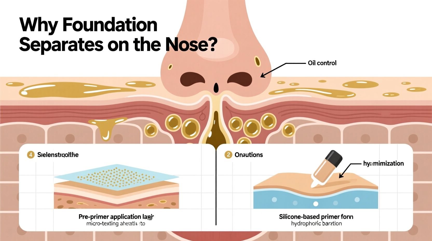 why does my foundation separate on my nose causes and primer fixes for oily skin