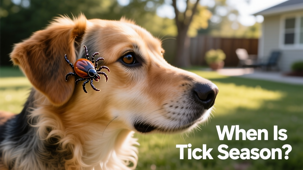 Close-up of a tick attached to a dog's ear, showing proper magnification for identification