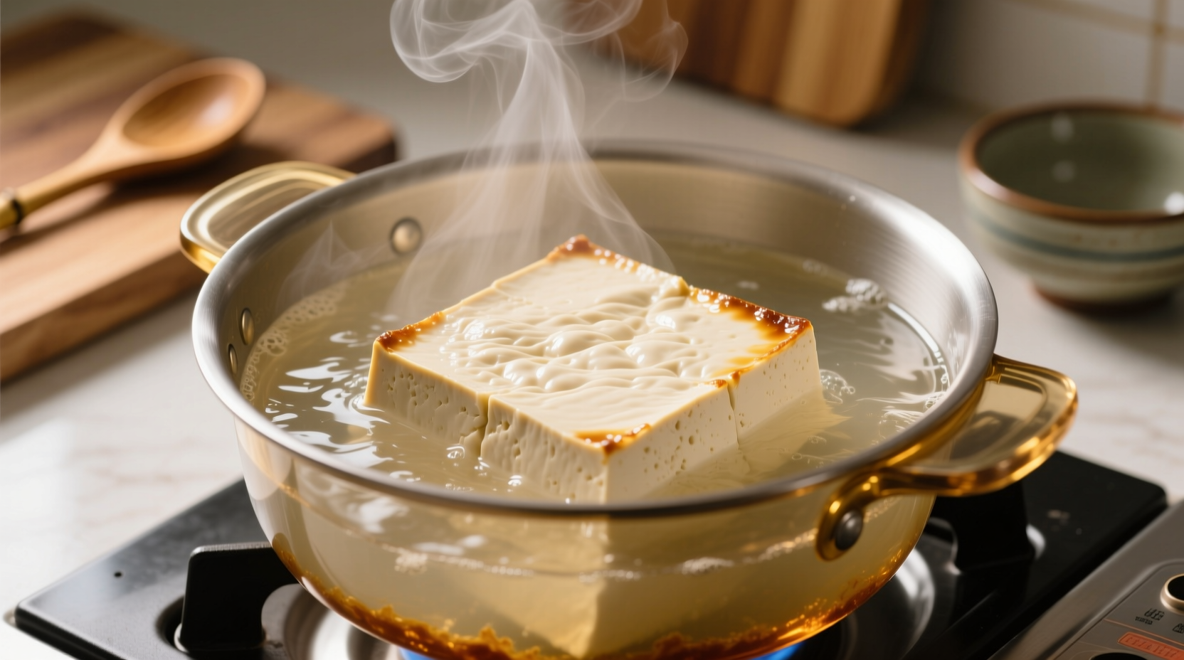 boil tofu instead of pressing it to reduce moisture