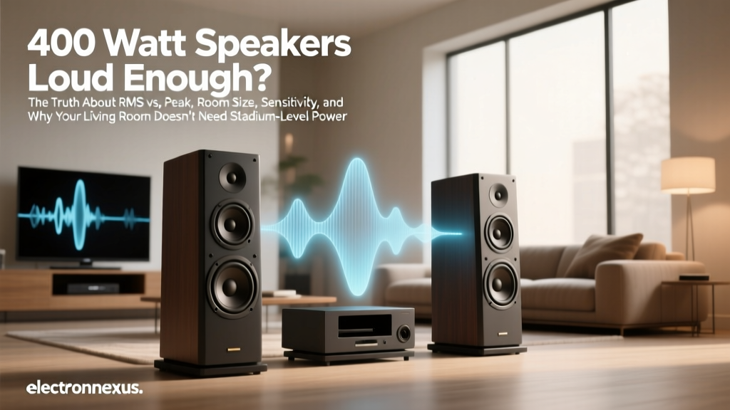 400 Watt Speakers Loud Enough? The Truth About RMS vs. Peak, Room Size, Sensitivity, and Why Your Living Room Doesn’t Need Stadium-Level Power