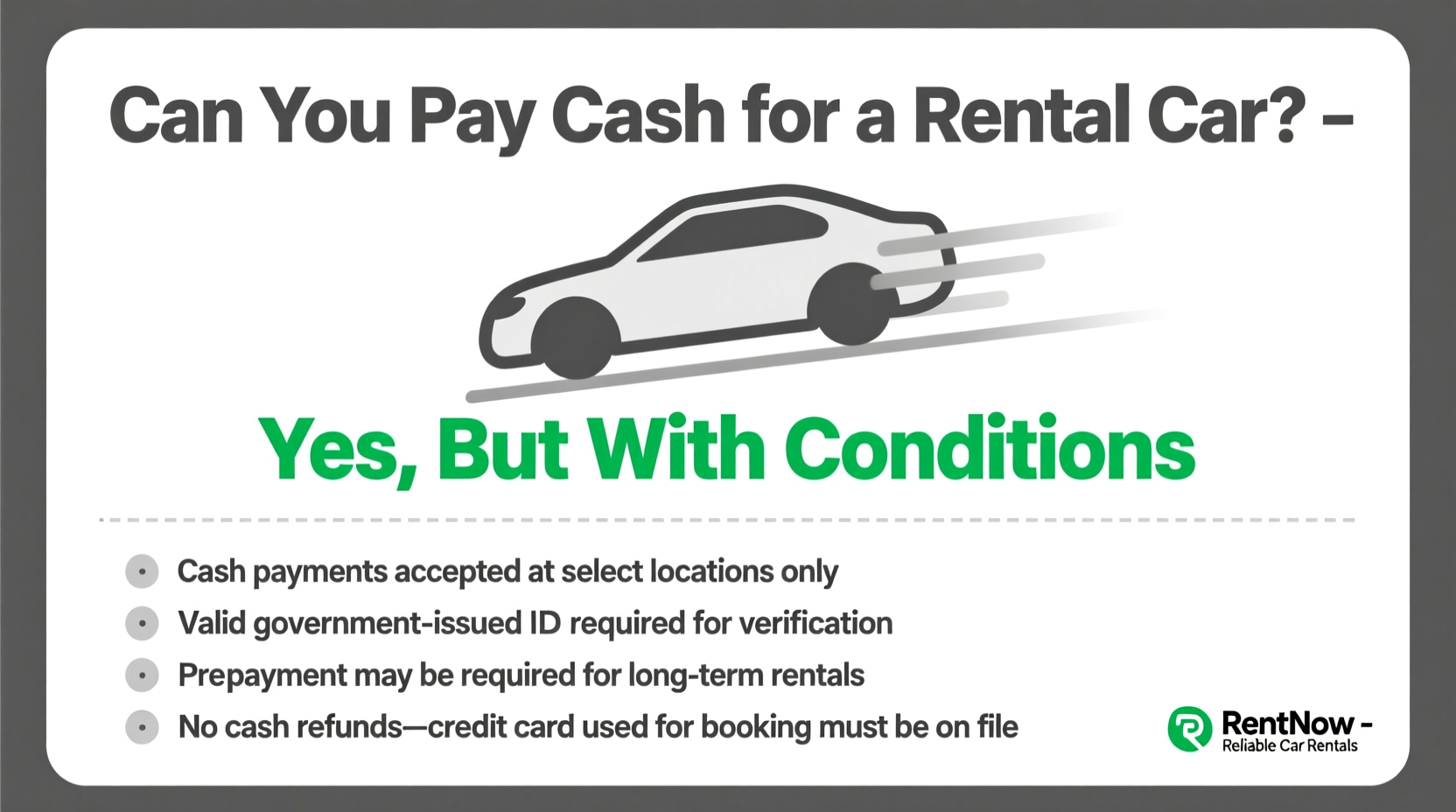 can you pay cash for a rental car
