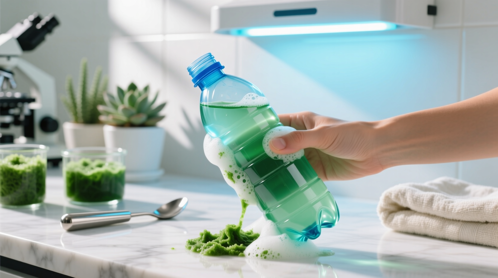eco friendly cleaning spirulina uv for pet bottles