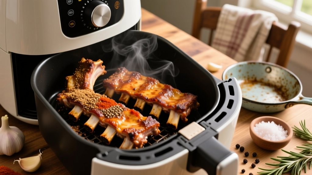 Crispy Bone-In Country Style Ribs in the Air Fryer