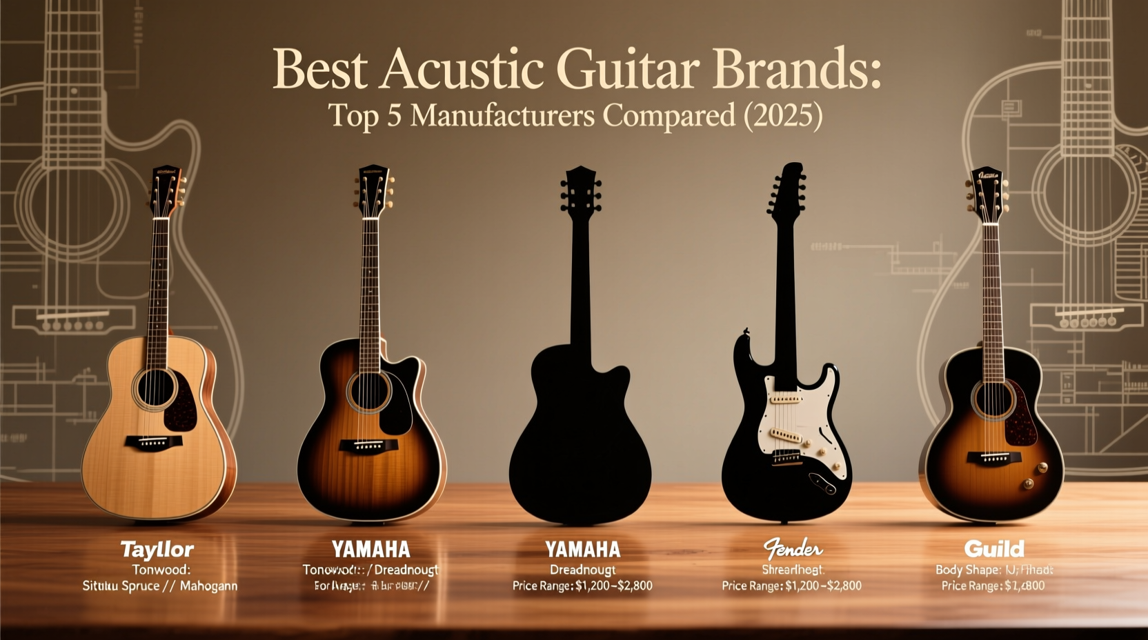best acoustic guitar brands