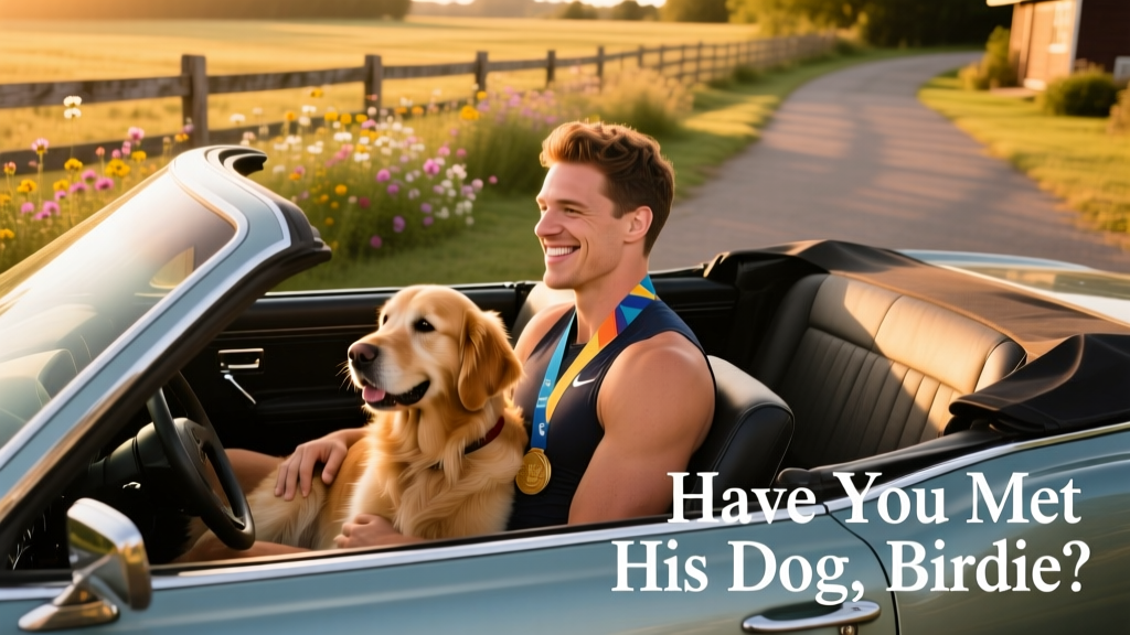 Gus Kenworthy in car with Birdie