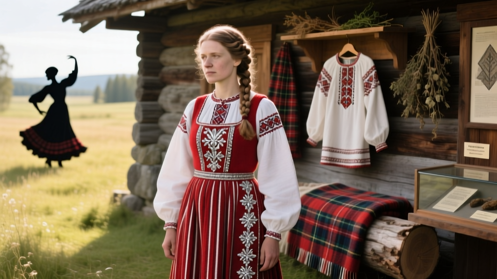 Swedish Dalarna FolkdräKt Wool Dyeing And Silver Thread Embroidery
