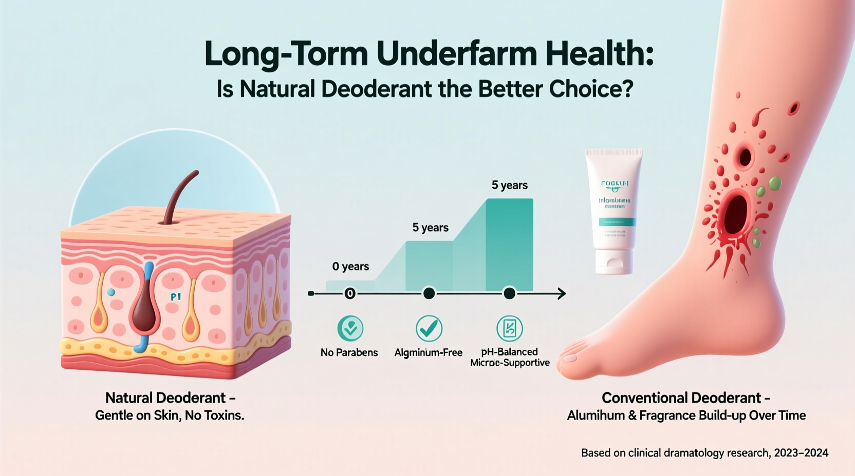 is natural deodorant better for underarm health long term results