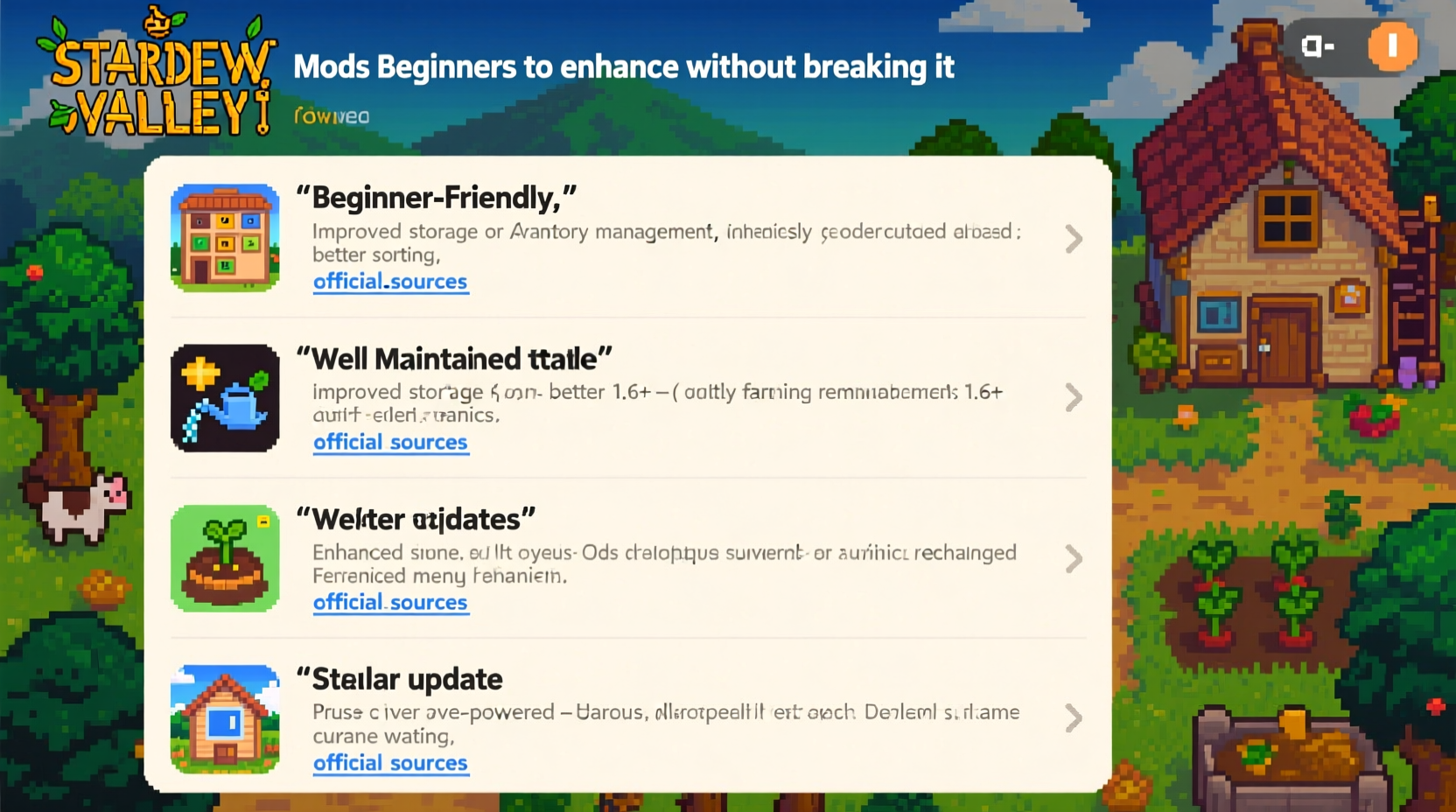 best stardew valley mods for beginners to enhance gameplay without breaking it