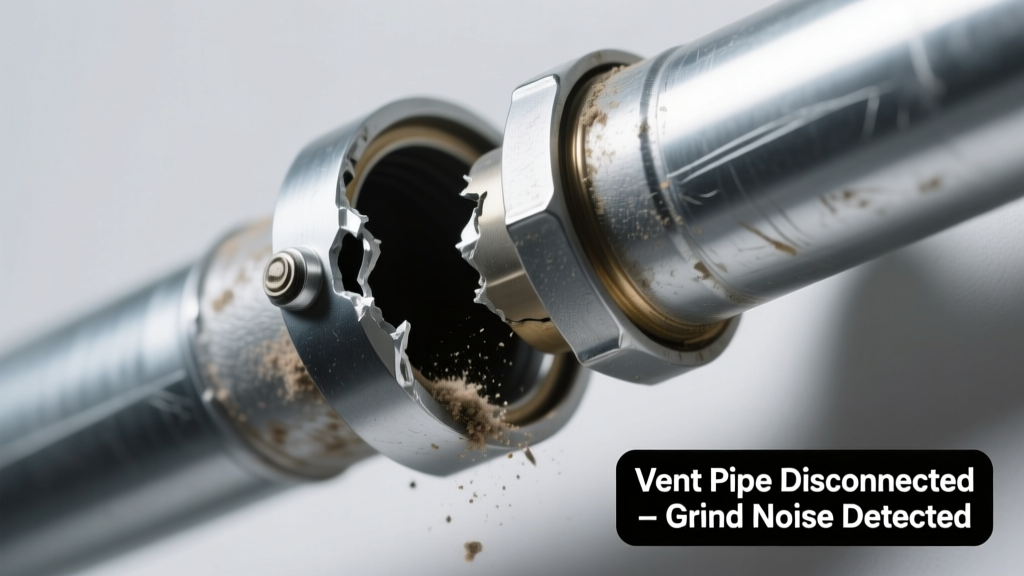 Water Heater Vent Pipe Disconnected Making Grinding Noise
