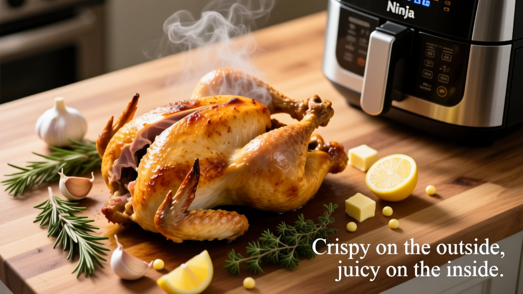 Crispy Juicy Whole Chicken in Ninja Foodi