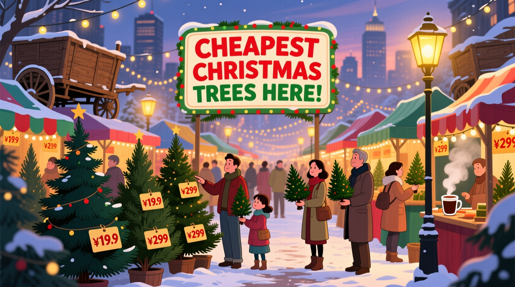 where are the cheapest christmas trees