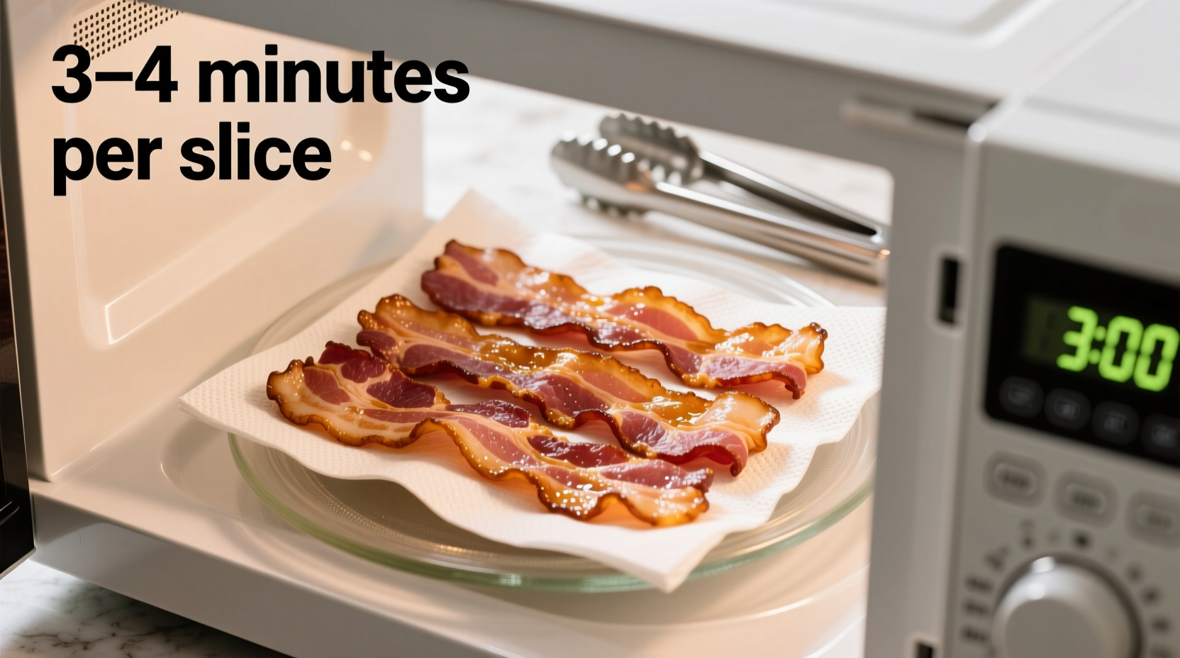 how long to cook bacon in the microwave