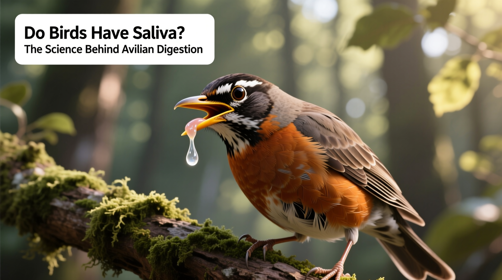 do birds have saliva