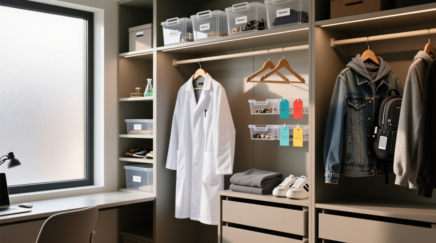 closet organization for hybrid professionals
