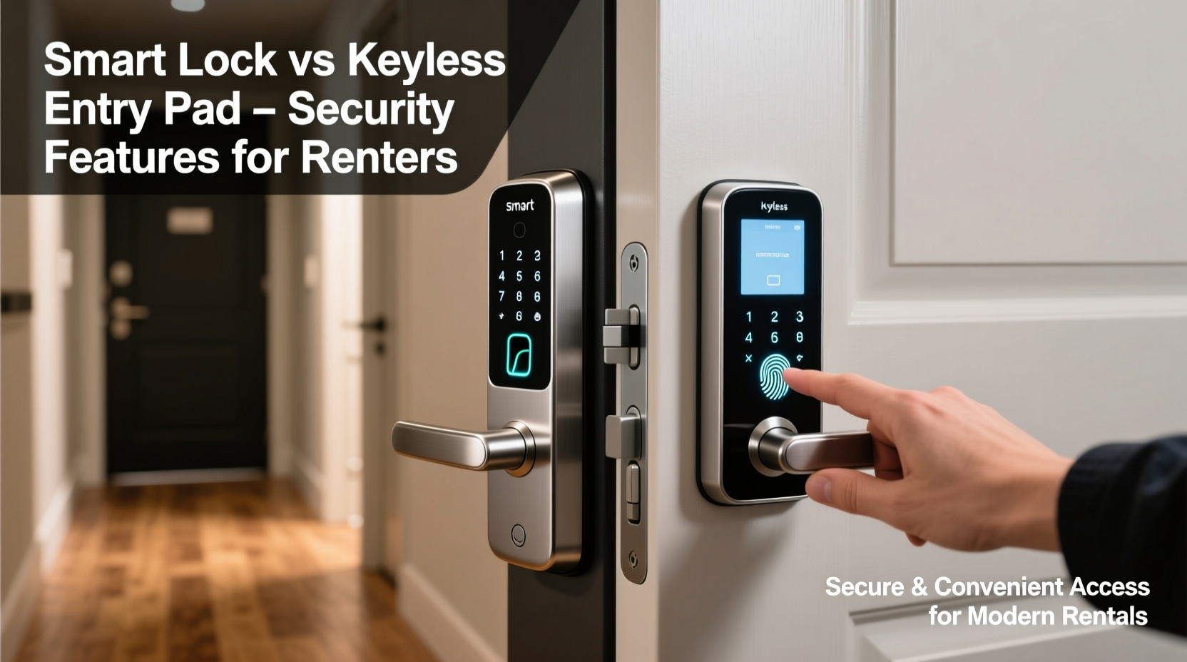 smart lock vs keyless entry pad security features compared for renters