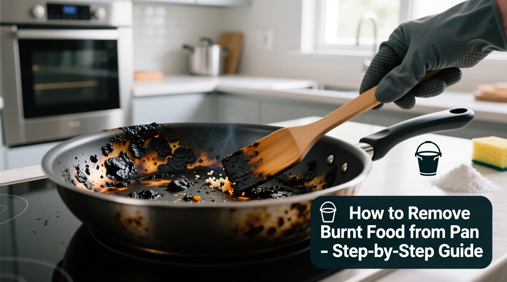 how to get burnt food off pan