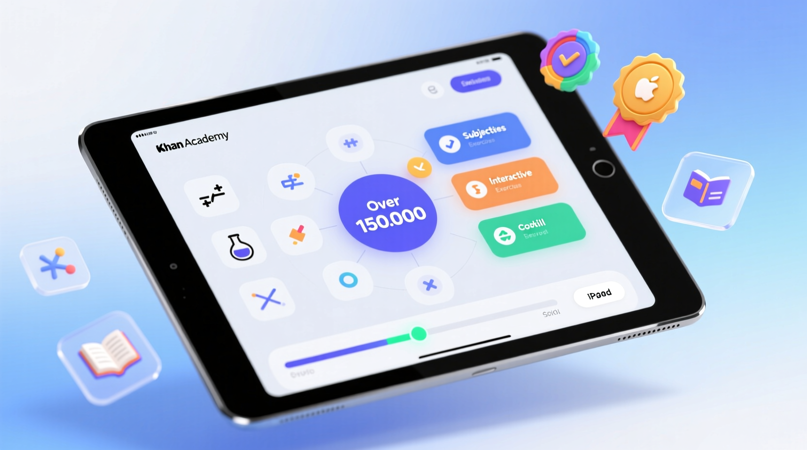 khan academy for ipad updates with over 150 000 exercis