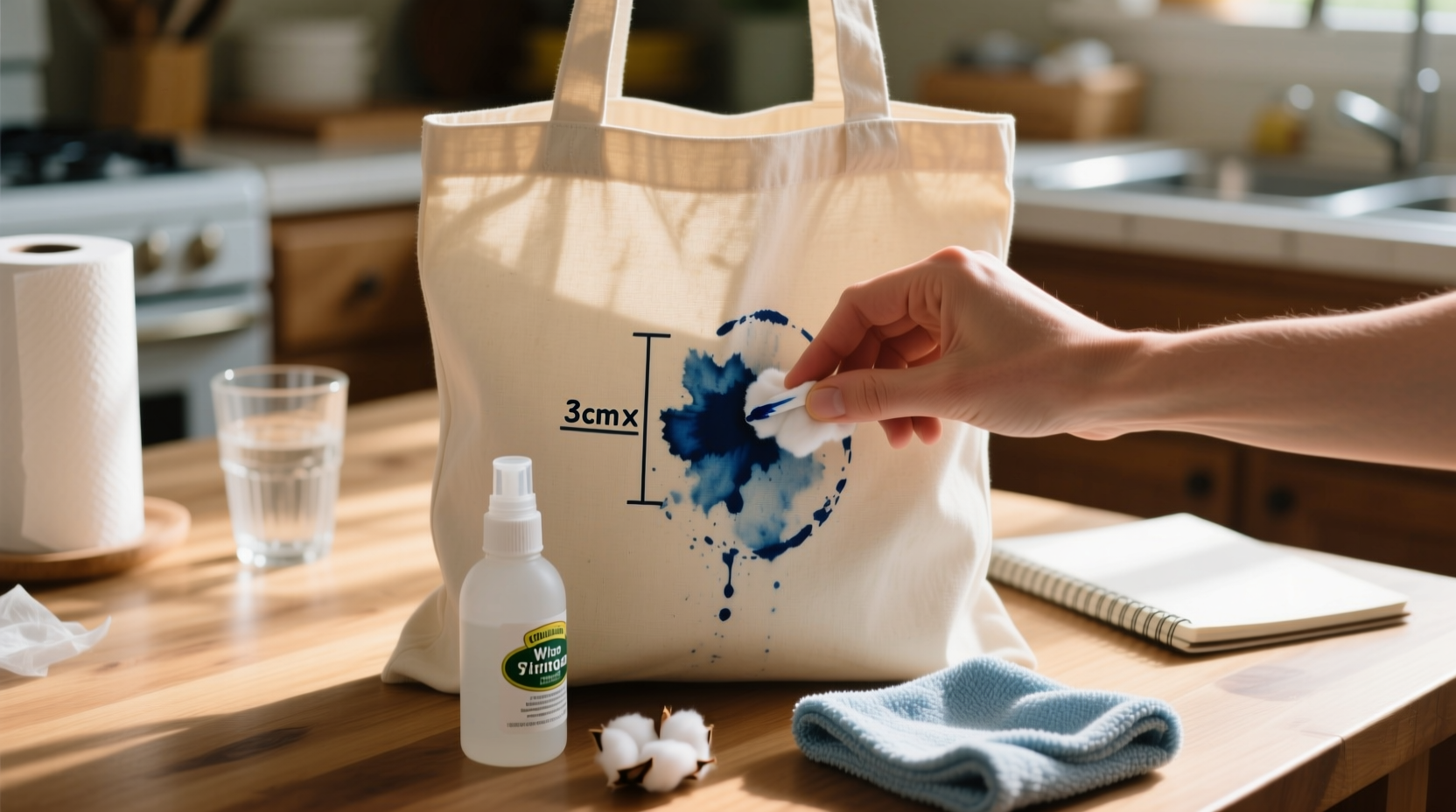 remove permanent marker from cotton tote bags