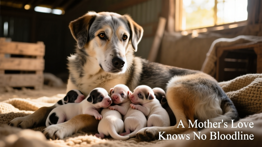 Foster Dog Who Lost Her Own Litter Becomes Doting Surrogate Mother to 10 Orphaned Puppies