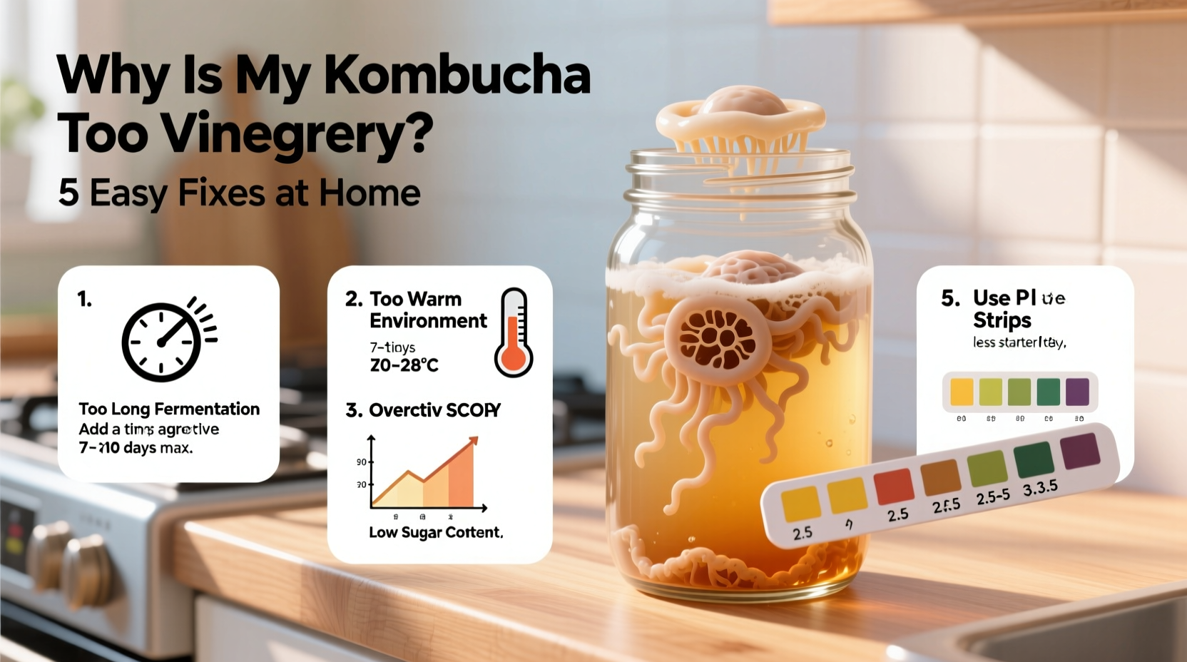 why is my kombucha too vinegary easy fermentation fixes at home